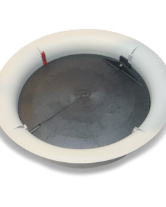 Ansaugtrichter mit Drehklappe CL600-3 grau montiert